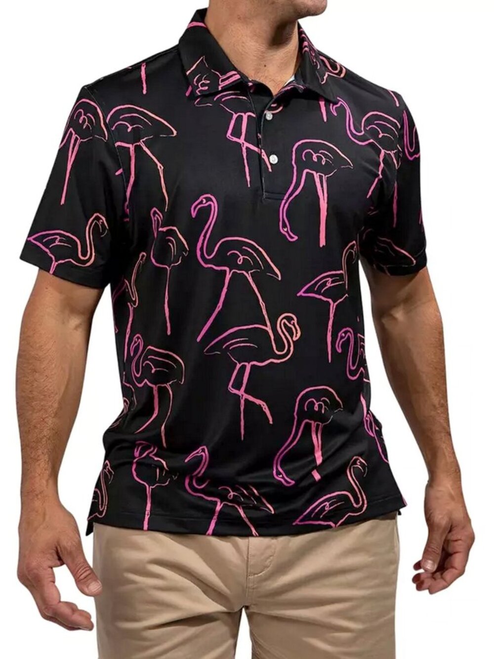 Chubbies Flamingo Performance Golf Polo